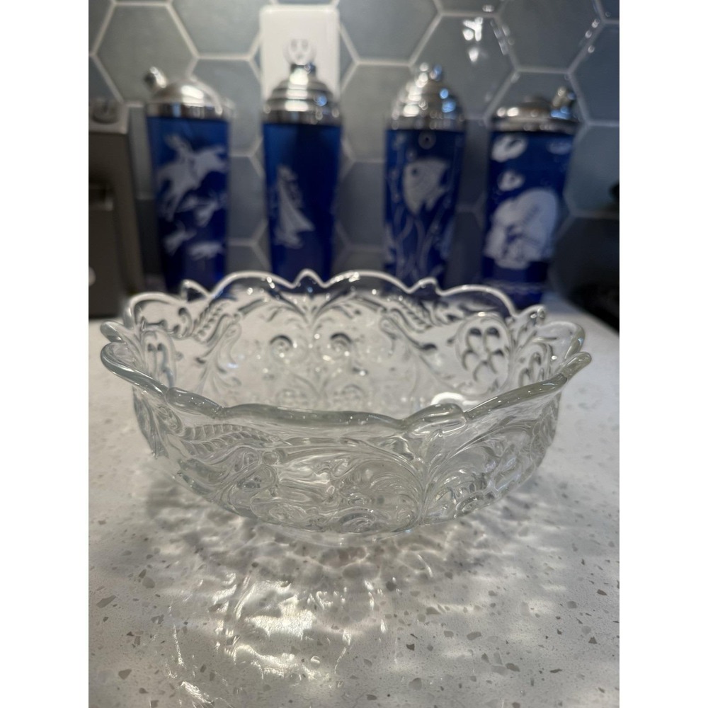 McKee Rock Crystal Clear 8" Salad Large Berry Bowl Bowl  EAPG Depression Glass